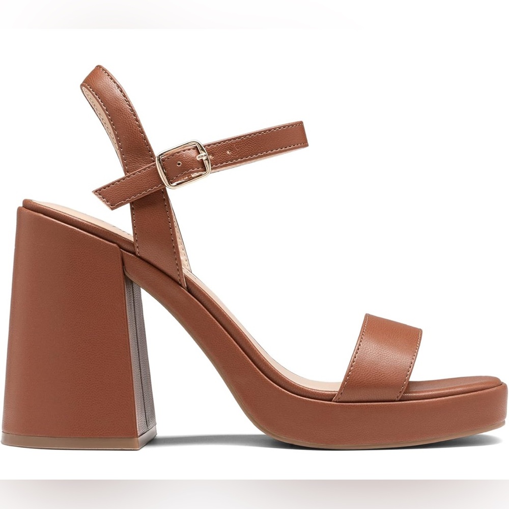 DREAM PAIRS Heels Block Chunky PlaOpen Toe Ankle Strap Dress Pump Sandals Shoes